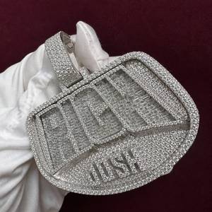VVS Moissanite Diamond Custom Memory Hip Hop Pendant Luxury Iced Out Jewelry <b>Personalized</b> Silver Necklace Charm For Men Women - Product Image 1