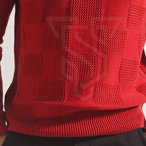 Suéter de Punto para Hombre, Talla Grande, 100% Algodón, Color Sólido - Product Image 6