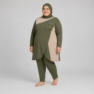Ensemble Burkini Modeste au Design Moderne pour la Plage – Structure Flexible, Extensible, Coupe Classique, Respirant, Séchage Rapide - Product Image 1