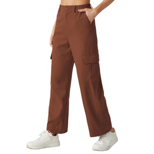 High Quality Designer Ladies Pant Cotton Woman Cargo Trousers Women's Sweat <b>Jogger</b> High Waist With <b>Stacked</b> Pant Trousers - Product Image 3