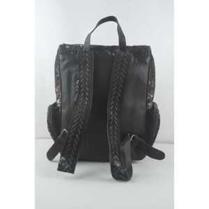 Sac à dos décontracté unisexe en cuir de vachette véritable fait main de style bohème avec fermeture éclair imperméable - Product Image 3