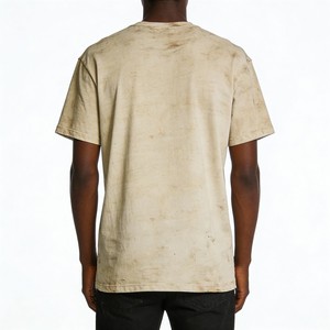 T-shirt gris oversize pour homme avec impression photo, design vieilli, style streetwear, manches courtes, col rond, en jersey de coton - Product Image 3