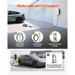 Câble d'extension de chargeur Tesla EV 48A 40 pieds Max 240V 11,52 kW Prise NACS Niveau 1/2 Connecteur mobile/mural/Chargeur de destination - Product Image 4