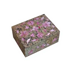Boîte d'incrustation de stéatite d'art de fleur de coquille de mer de conception florale propre et fine avec l'utilisation matérielle de nacre pour le cadeau de boîte à bijoux - Product Image 3
