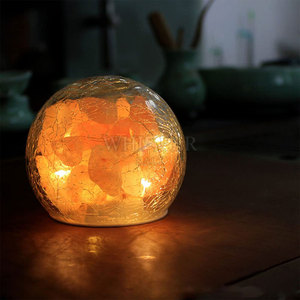 Lámpara de Sal del Himalaya con Brillo Relajante, Tallada, Estilo Moderno, Decoración para el Hogar, Luz Suave - Product Image 2