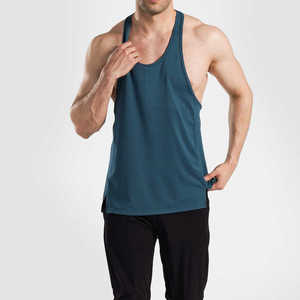 เสื้อกล้ามออกกำลังกายผู้ชายรุ่นใหม่ที่ดีที่สุด ระบายอากาศได้ดี เป็นมิตรกับสิ่งแวดล้อม ผลิตจากผ้าสแปนเด็กซ์/โพลีเอสเตอร์ เหมาะสำหรับการเพาะกายและฟิตเนส - Product Image 5