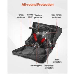 Borsa da Viaggio per Bicicletta da Triathlon con Doppia Cerniera e Lucchetto TSA, Custodia per Trasporto e Conservazione Bici per Ruote Max da Triathlon - Product Image 3