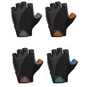 Custom Design <b>Half</b> Finger Cycling Gloves Non <b>Slip</b> Stretch Polyurethane Coated Unisex Cycling Gloves With Dot Pattern - Product Image 2