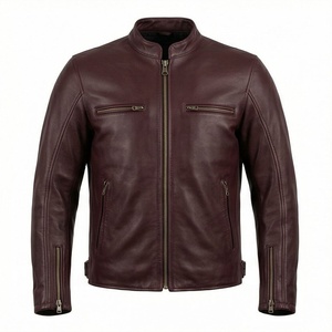 Veste de moto en cuir véritable pour homme de qualité supérieure, nouvelle arrivée, vestes de moto d'hiver, protections amovibles, personnalisables - Product Image 1