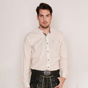 Wholesale Lederhosen Bavarian <b>Shirt</b> for Men Flannel Fabric 100% Cotton Quick Dry Breathable - Product Image 6