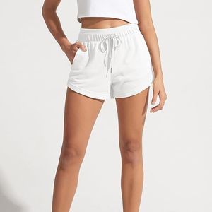 Summer Korean Streetwear <b>Board</b> <b>Shorts</b> <b>Women's</b> Mid Waist Regular Fit Thin Wide Leg Solid Color Casual <b>Shorts</b> - Product Image 3