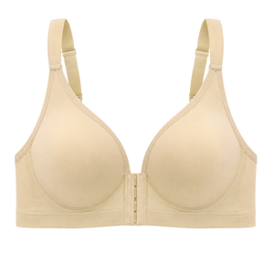Sujetador sin costuras con cierre frontal para mujer, tirantes ajustables, cómodo para uso diario, lencería suave y elástica, OEM ODM, copa completa - Product Image 2