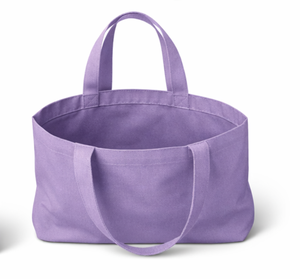 Purple <b>Canvas</b> <b>Tote</b> Bag With Floral Print Medium Size Daily Shopping Bag Hand Length Handle Eco Friendly Reusable cotton bags - Product Image 5