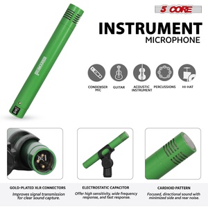 Kit de Micrófonos de Batería de 5 Núcleos, 9 Piezas, Micrófonos de Batería Totalmente Metálicos, Tom/Snare y Platillos, Juego de Micrófonos con Cable para Instrumentos de Percusión - Product Image 4