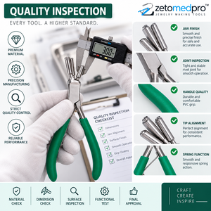 Alicates de Precisión para Anillos de Retención, Acero Inoxidable, Empuñadura de PVC, Herramienta para Joyería, 7 Pulgadas, ZetomedPro - Product Image 2