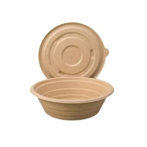 BRC Certified Bagasse 500ml Square Bowl Lid Takeaway Plastic Free Eco Friendly 100% Biodegradable <b>Microwave</b> Safe <b>Heat</b> Resistant - Product Image 1