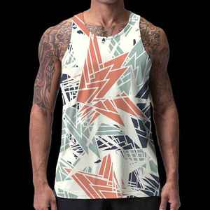 เสื้อกล้ามออกกำลังกายผู้ชาย โพลีเอสเตอร์ ซับลิเมชั่น แห้งเร็ว ทรงเข้ารูป สำหรับออกกำลังกาย วิ่ง และกีฬา - Product Image 5