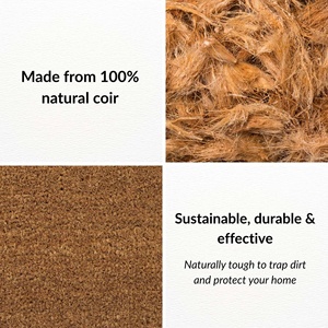 Tapis de porte d'extérieur en microfibre à poils coupés touffetés, antidérapant, motif puzzle épais, lavable en machine, avec envers en caoutchouc/TPR, USA Canada DIY - Product Image 2