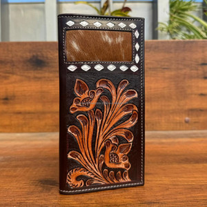 Carteras largas de cuero mecanizadas a mano personalizadas de alta calidad para hombre, Monedero de piel de vaca, billetera plegable para tarjetas de crédito con bolsillos para hombre - Product Image 3