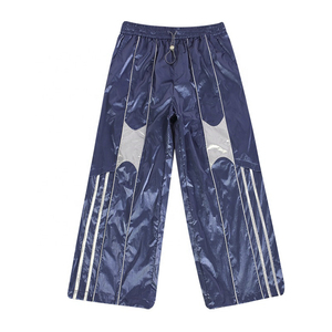 Unisex Navy Blue Tracksuit Set Full <b>Zip</b> Stand Collar Sporty Style Side Pockets Drawstring Closure Breathable Lightweight - Product Image 5