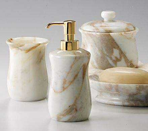 ชุดผลิตภัณฑ์ห้องน้ำระดับพรีเมียม ชุดห้องน้ำทำจากเรซินธรรมชาติ งานแฮนด์เมด 100% น้ำหนักเบา - Product Image 2