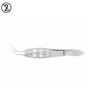 Pinces chirurgicales ophtalmiques jetables Kraff en acier inoxydable pour support capsulaire, certifiées CE Classe I NZ-AB-4080 NAZIR HABIB - Product Image 1
