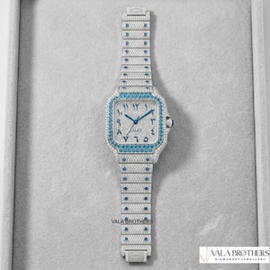 Reloj de Lujo Mossinate de Acero Inoxidable Plateado en Oferta, con Brillantes Diamantes y Diseño Resistente al Agua - Product Image 5