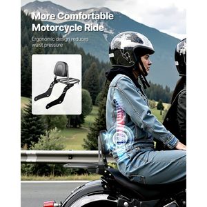 For Honda Rebel CMX 1100 2021-2022 Compatible Motorcycle Sissy Bar Luggage Rack 18-Inch Height Removable Passenger <b>Backrest</b> - Product Image 2