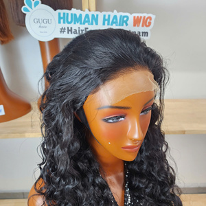 Cheveux naturels 180 % de densité pour perruque Lace Front Vietnamienne, ondulée profonde et lisse, couleur naturelle, cheveux vierges 5x5 - Product Image 2