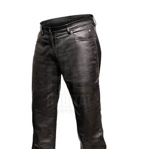 Pantalones de cuero para hombre, corte clásico, cuero genuino, diseño cómodo, perfectos para uso informal y formal. - Product Image 4