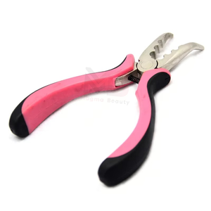 Kit de Pinzas Profesionales de Acero Inoxidable para Extensiones de Cabello, Más Vendido, con Mangos Rosados y Negros para Remover Anillos de Microquitaadhesivos de Queratina - Product Image 6