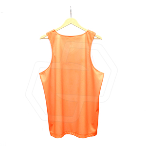 Wholesale Track Field Singlet <b>Orange</b> Mesh <b>Tank</b> <b>Top</b> Breathable Polyester Unisex Adult Running Athletic Sports Team Uniform Jersey - Product Image 2