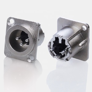 แผงเครื่องเสียงติดชาย XLR 3ขาพร้อมตัวเรือนโลหะทองเหลือง - Product Image 1