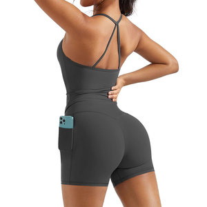 Ensemble de sport personnalisable pour femme, 2 pièces, sans couture, dos en O, pour la gym, le yoga et le fitness, collection 2026 - Product Image 2