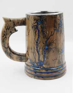 Taza de Madera Clásica Hecha a Mano Personalizada para el Hogar, Oficina, Hotel, Taza de Cerveza de Madera, Taza de Té con la Mejor Calidad, Mayorista de la India - Product Image 3