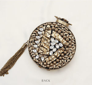 Caja de embrague de perlas madre de calidad superior hecha a mano patrón de piedra de latón bolso de noche de lujo para mujeres para bodas fiestas - Product Image 4