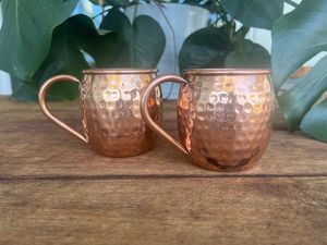 Copper mule mug <b>set</b> rustic hammered drink cups reusable handmade <b>beverage</b> mugs premium <b>serving</b> collection - Product Image 5