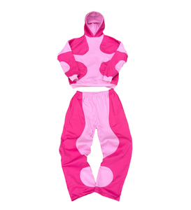 Ensemble décontracté 2 pièces pour femme : Sweat à capuche color block et pantalon de jogging, coupe ample, manches longues, design patchwork, toutes saisons - Product Image 2