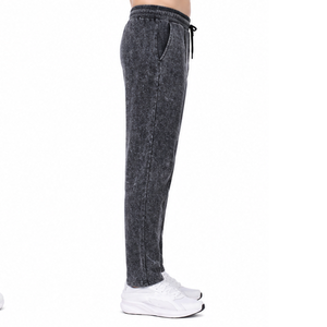 Custom Acid Wash Jogger Trousers Cotton <b>Vintage</b> Washed <b>Pants</b> Loose Fit Casual Streetwear Unisex Wholesale Apparel Manufacturer - Product Image 2