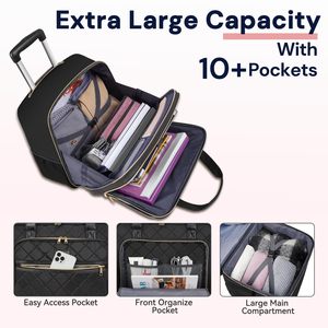 <span class=keywords><strong>Sac</strong></span> <span class=keywords><strong>à</strong></span> <span class=keywords><strong>roulettes</strong></span> pour ordinateur portable grande capacité, motif dessin animé, fermeture éclair, pour femmes et professeurs, haute qualité, avec roues, OEM ODM, certifié BSCI - Product Image 3