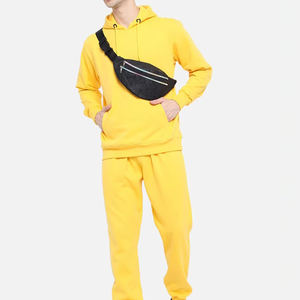 Vêtements de sport pour hommes sur mesure en gros, vêtements de jogging, sweat-shirt décontracté respirant jaune, fabriqué au Pakistan - Product Image 4