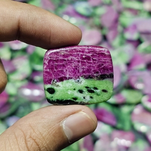 พลอยทับทิมธรรมชาติอัญมณี zoisite cabochons - Product Image 6