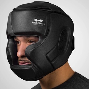 Protectores de cabeza de alta calidad, Protector de cabeza de boxeo, protección facial, equipo de cabeza Unisex de cuero genuino - Product Image 2
