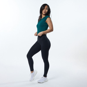 Camiseta Deportiva Corta de Moda para Mujer, Transpirable, con Logotipo, Tejida, sin Mangas, para Gimnasio, Running y Deportes - Product Image 3