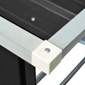 Caseta de Almacenamiento para Leños de Jardín de Acero Galvanizado Color Antracita, Tamaño 64.2''x32.7''x60.6'' - Product Image 6