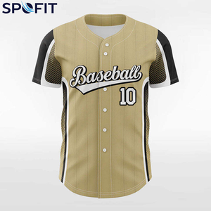 Nouveau maillot de baseball sur mesure à manches courtes, sublimé, pour l'entraînement, avec fermeture boutonnée et design personnalisé - Product Image 4
