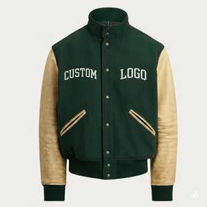Chaqueta Universitaria de Béisbol Letterman, Cuerpo de Lana, Mangas de Cuero, Bordado Personalizado, Fabricante Mayorista COSH INTERNATIONAL - Product Image 5