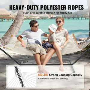 Amaca Doppia con Barra Curva Staccabile e Cuscino, Borsa per il Trasporto Inclusa e Supporto Portatile - Product Image 3