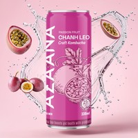 Premium Passievrucht Kombucha Drank Functionele Probiotische Thee Drank OEM Private Label Bulk Leverancier Fabriek Aangepaste Branding