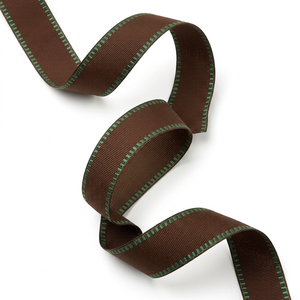 Ruban gros-grain plissé vert turquoise de 25 mm, 100 % polyester, résistant au rétrécissement, pour emballage cadeau, nœuds de couronne, garniture de bas de Noël - Product Image 4